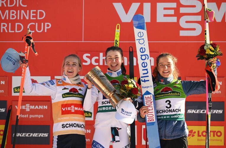 Jarl Magnus Riiber and Mari Leinan Lund victorious at Nordic Combined World Cup in Schnonach