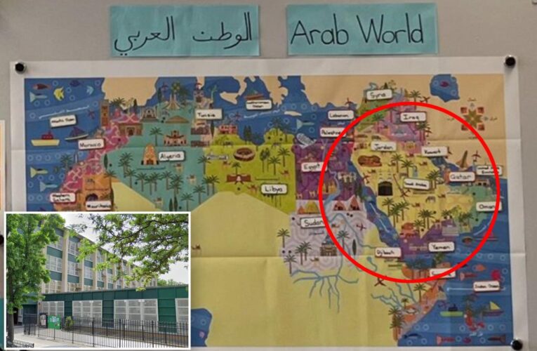 Brooklyn public school erases Israel from map