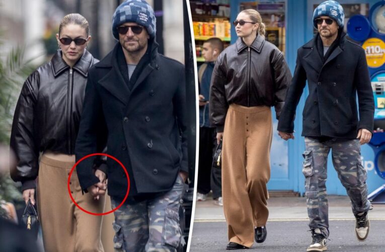 Gigi Hadid, Bradley Cooper hold hands in first PDA photos in London