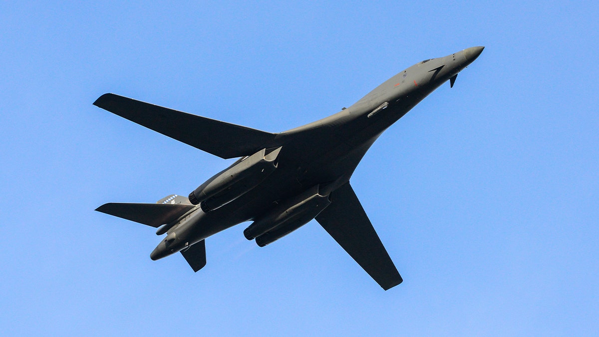 B-1 Lancer Bomber flying