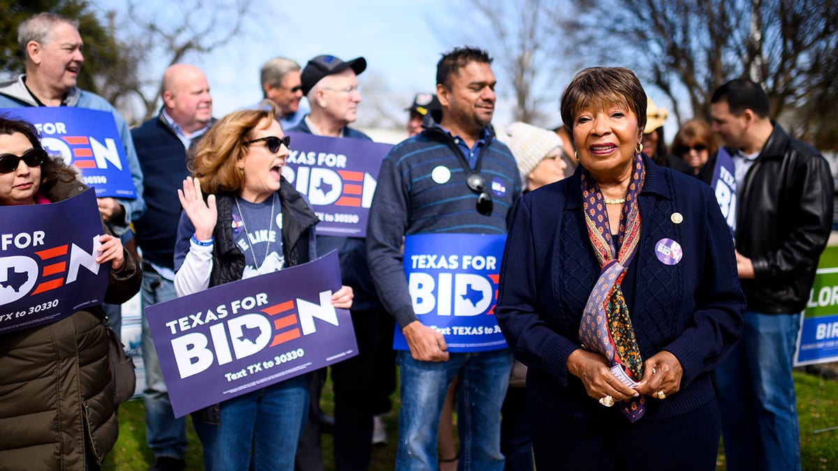 Rep. Eddie Bernice Johnson at Biden early voting rally