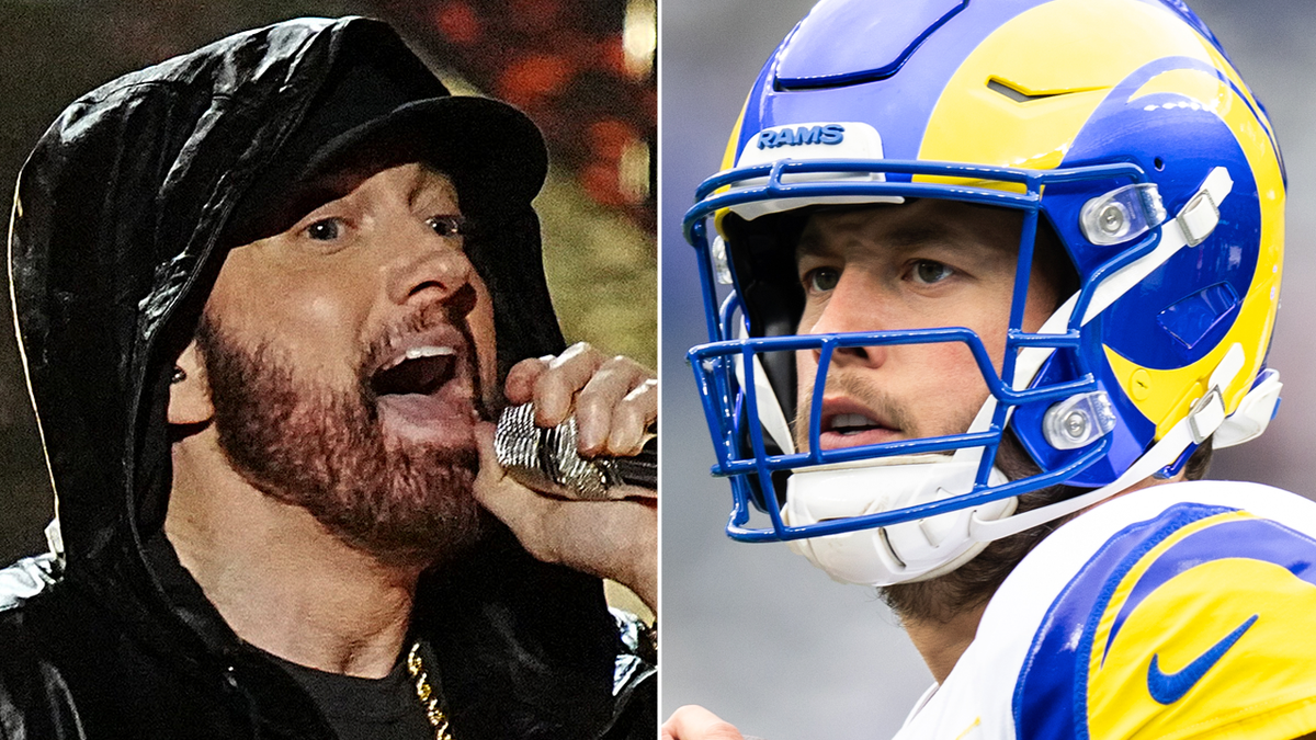 Eminem and Matthew Stafford side by side