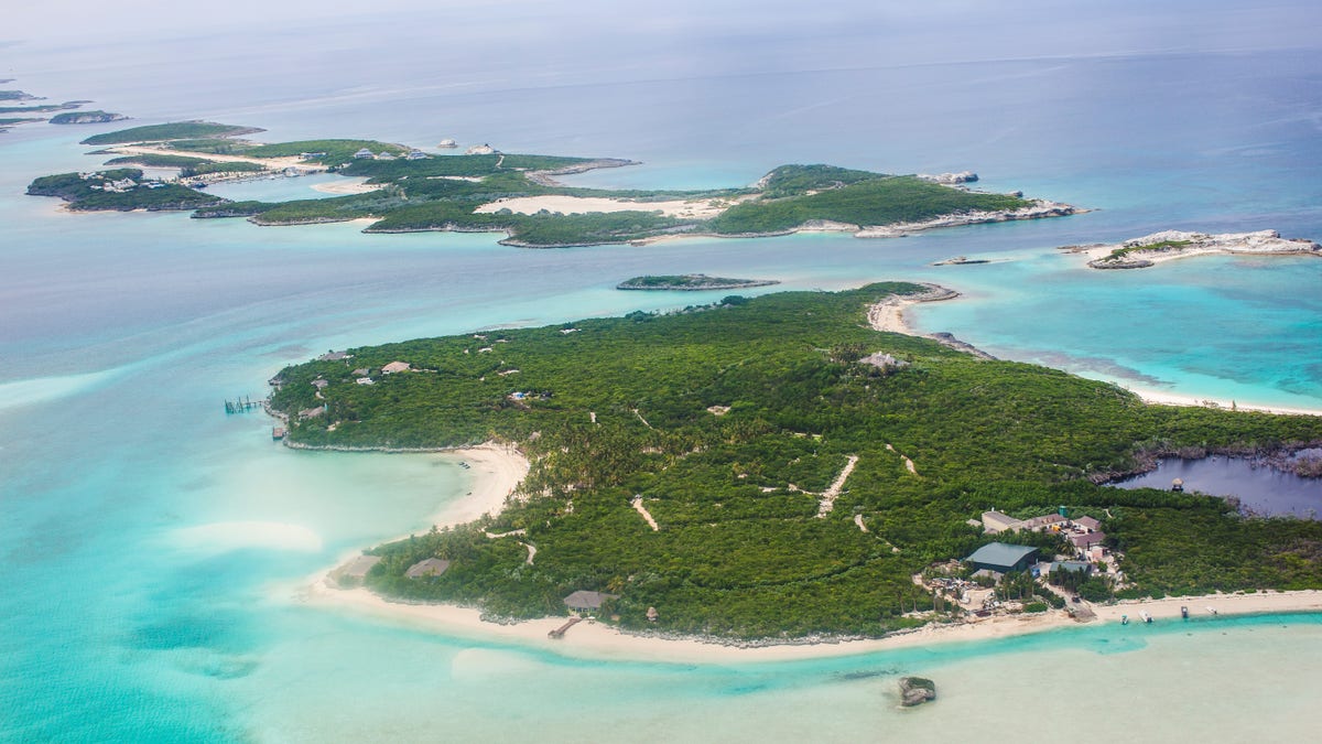 Aerial view of the Bahamas