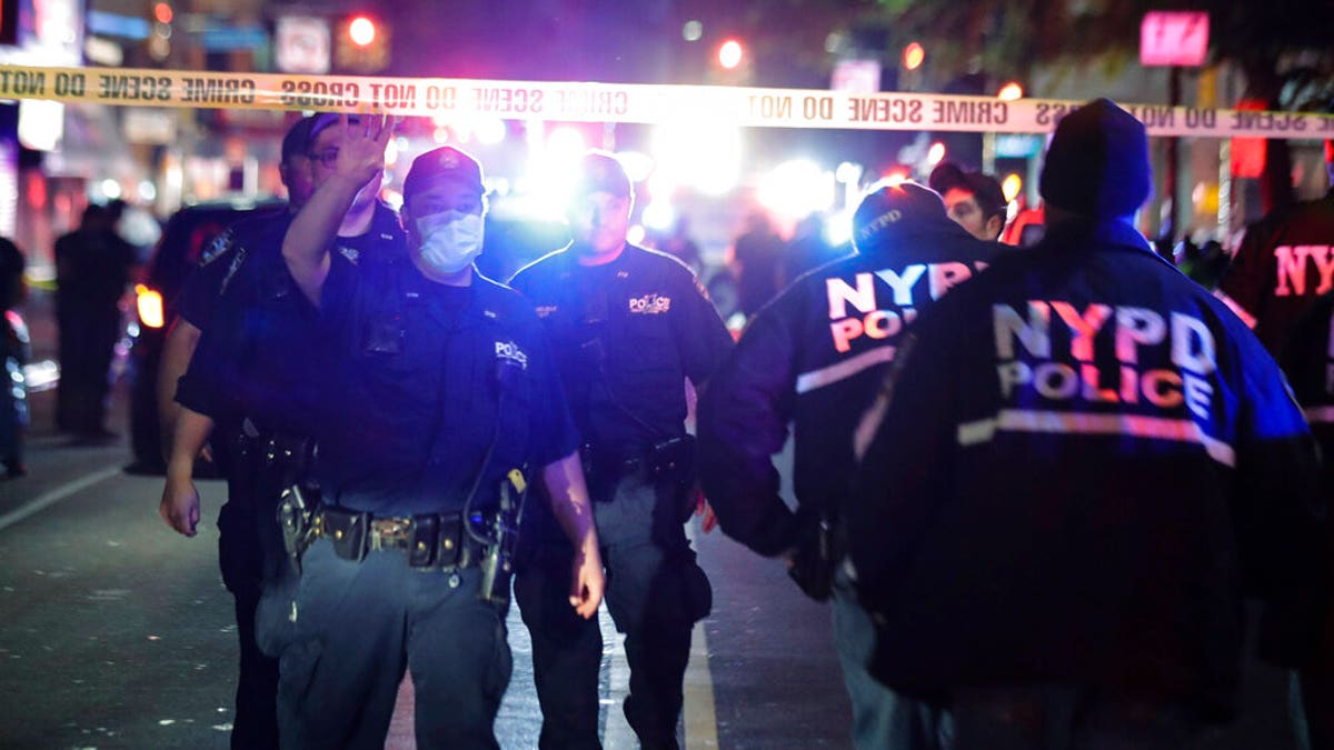 New York City police at protest