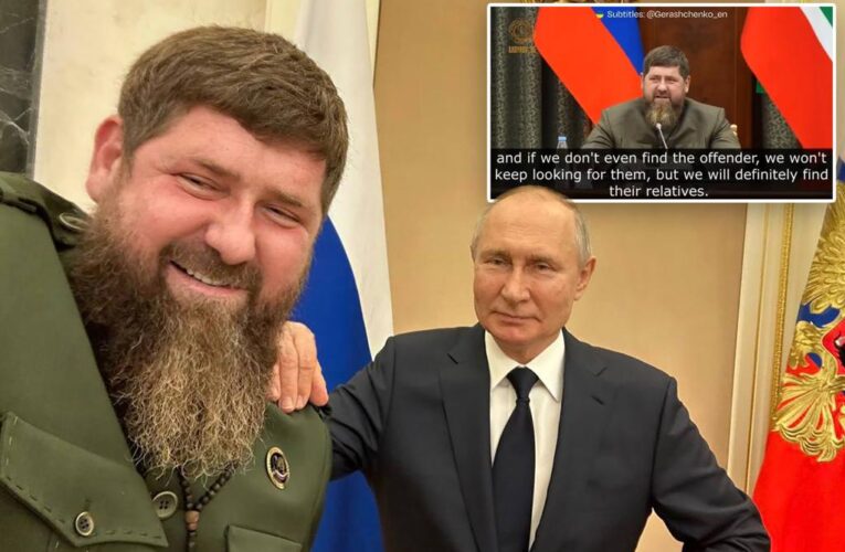 Putin ally Ramzan Kadyrov says if suspected criminals can’t be found, their family will be killed instead