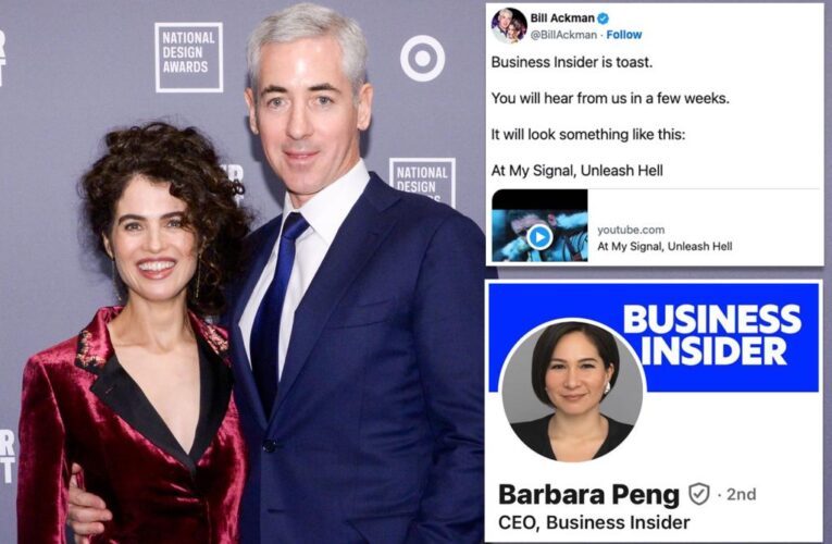 Bill Ackman vows to sue Business Insider after accusations of plagiarism against his wife