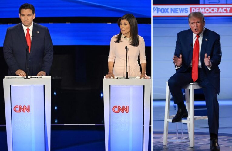 Ron DeSantis, Nikki Haley skirt around question about Trump’s character during debate