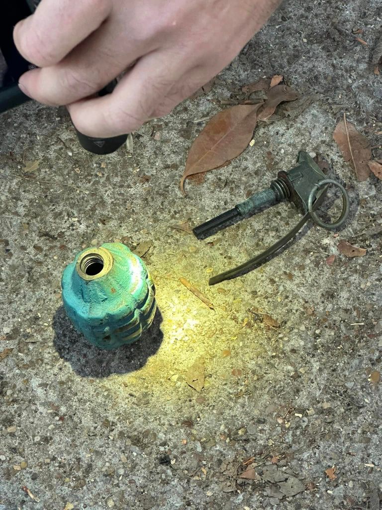 Grenade found in wall