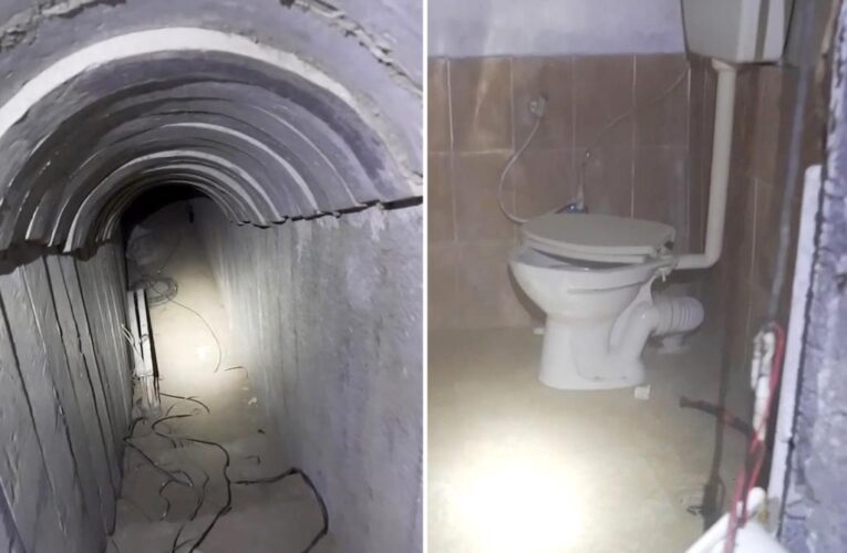 Startling look inside Hamas tunnel where hostages were kept