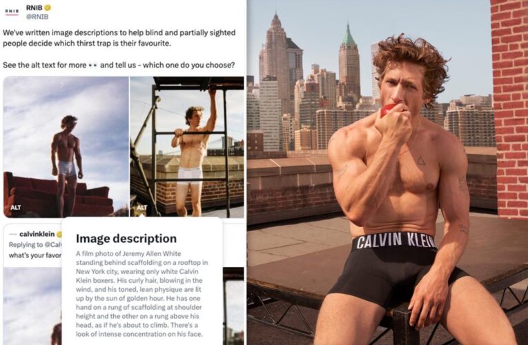 Jeremy Allen White’s Calvin Klein ad hilariously gets the RNIB alt text treatment