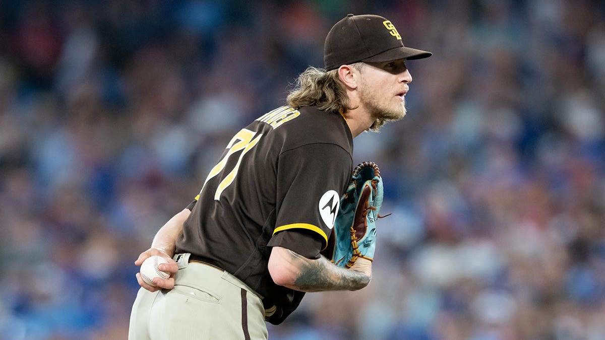 Josh Hader looking on