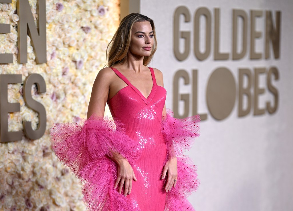 Margot Robbie at the Golden Globes.