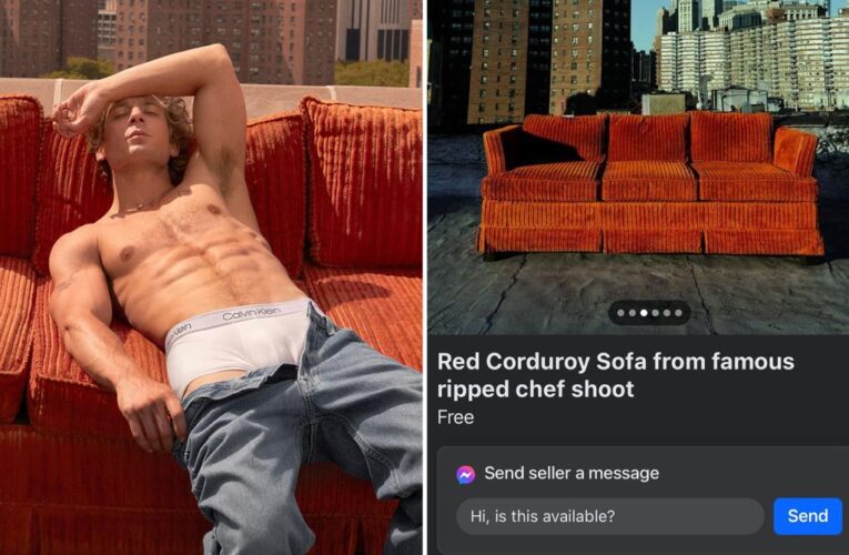 ‘Horny couch’ from Jeremy Allen White’s Clavin Klein commercial up for grabs online— and it’s free