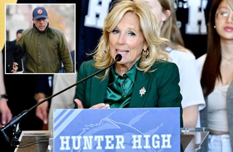 Jill Biden faces social media scrutiny after unfortunate ‘Hunter High’ signage at speaking event