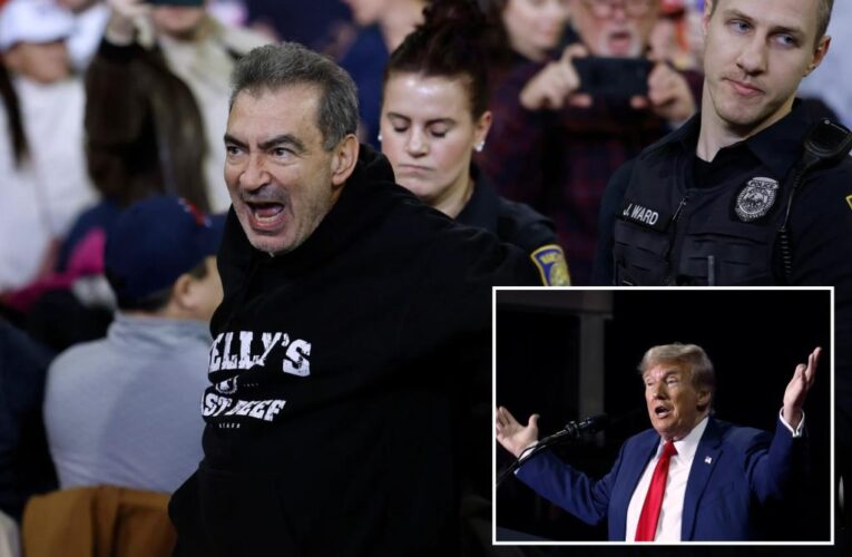 Protester tossed from New Hampshire Trump rally after walking on stage