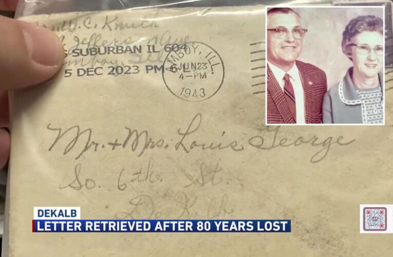 Letter mailed in 1943 finally gets delivered to surviving kin