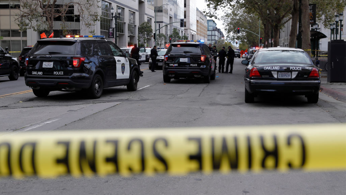 Oakland police cars