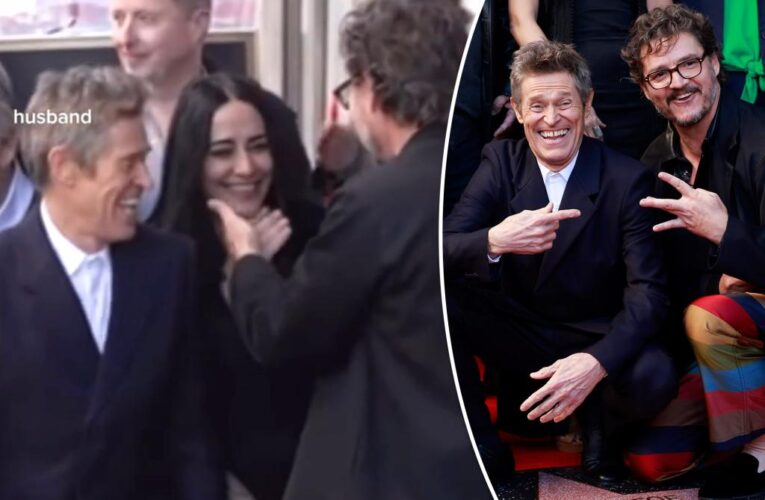 Pedro Pascal caresses Willem Dafoe’s wife right in front of him: ‘Swingers vibes’