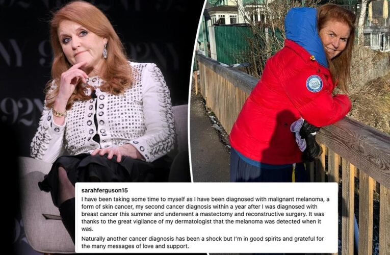 ‘Shocked’ Sarah Ferguson details ‘distressing’ aggressive skin cancer diagnosis