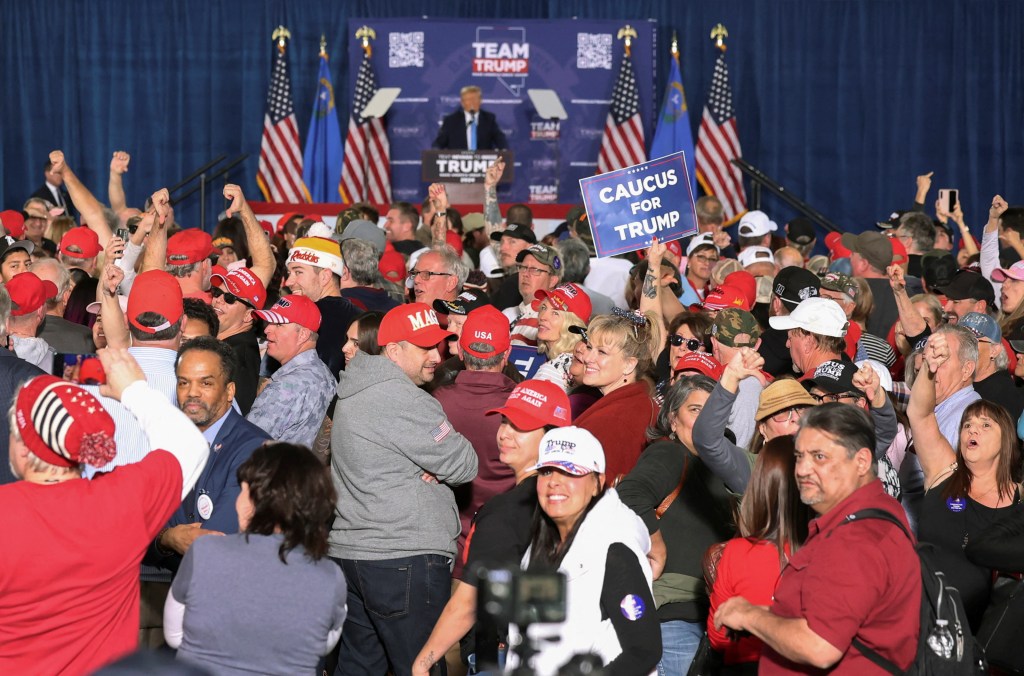 Trump supporters chased a group of protesters out of his Las Vegas rally.