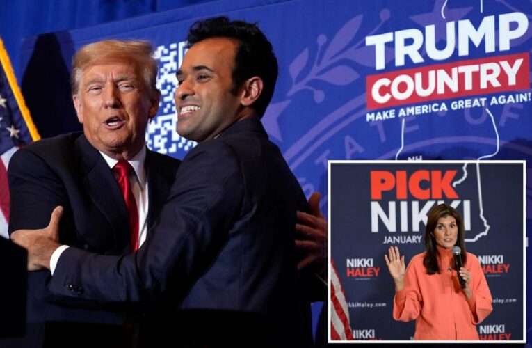 Trump campaigns with Vivek Ramaswamy, rips Nikki Haley
