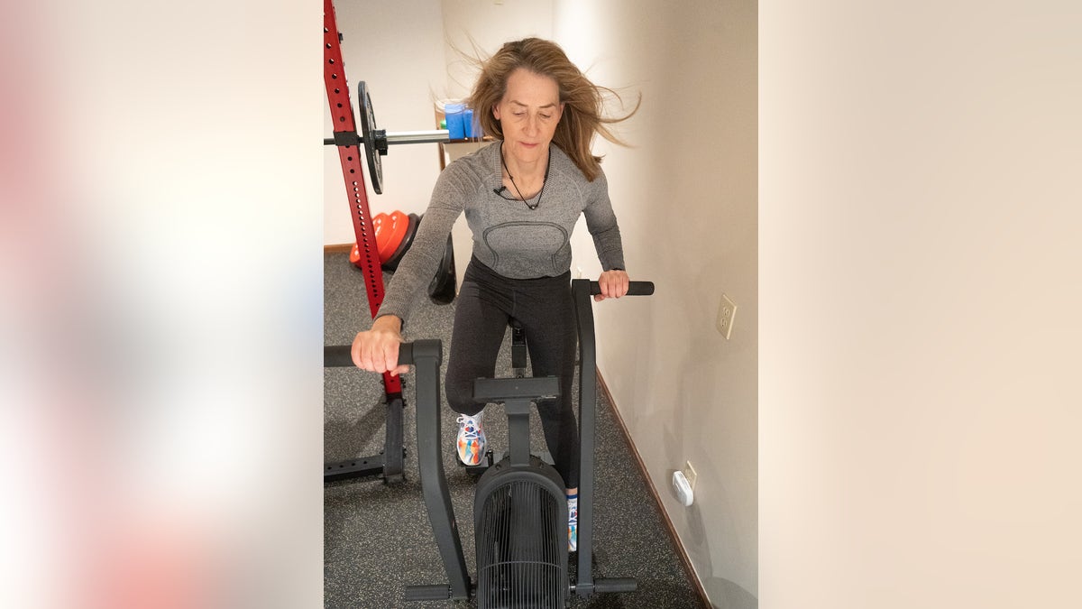 Woman on bike