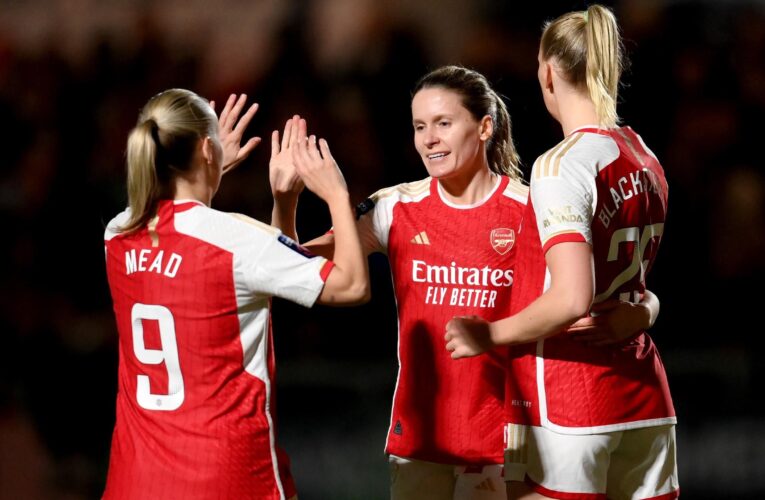 Women’s League Cup: Arsenal blitz London City Lionesses to move into semi-finals as Cloe Lacasse scores twice