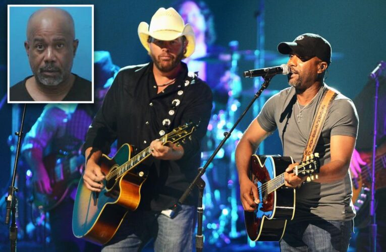 Darius Rucker pays tribute to Toby Keith following arrest