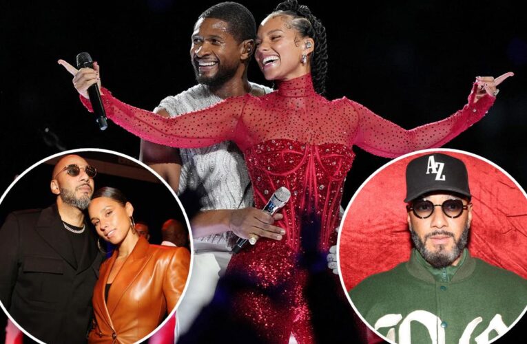 Swizz Beatz reacts to Usher, wife Alicia Keys’ steamy PDA at Super Bowl 2024