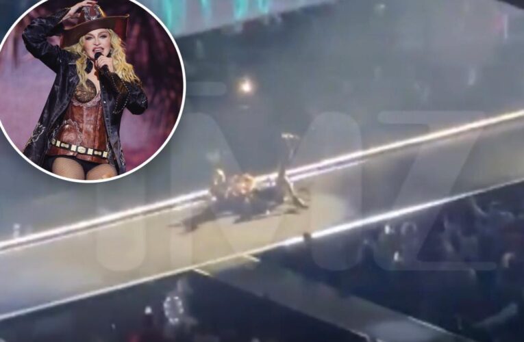 Madonna crashes to stage in Seattle concert mishap: ‘Somebody getn fired’