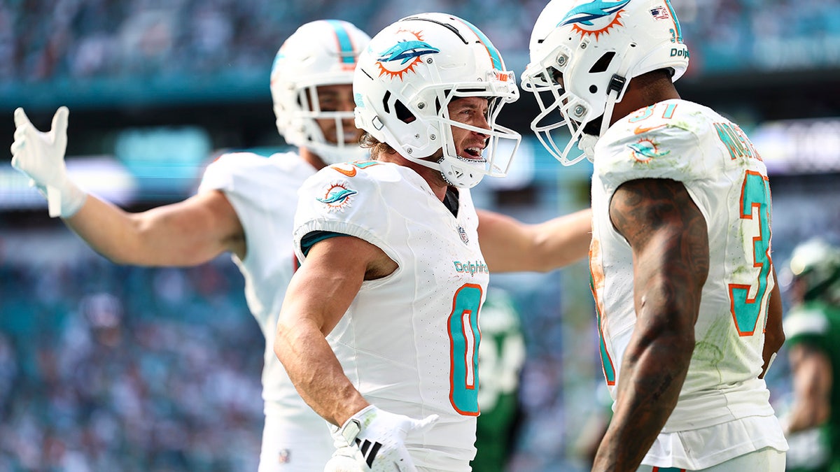 Braxton Berrios celebrates