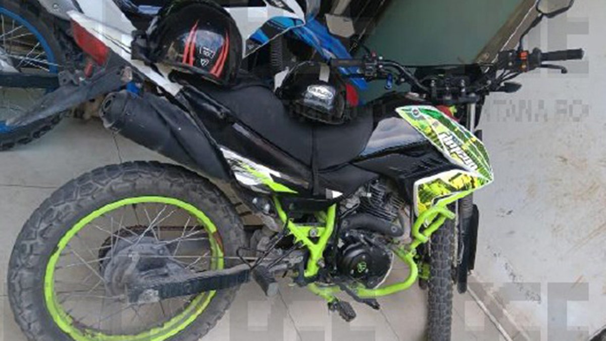 Lime green and black motorcycle