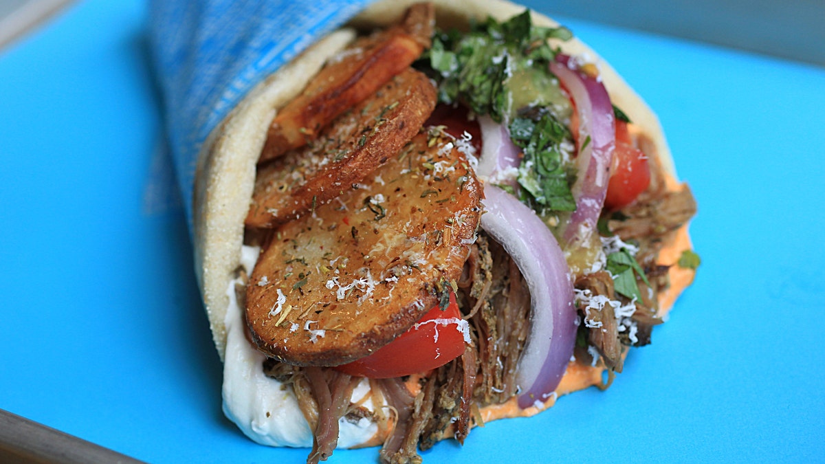 Greek gyro with pork 