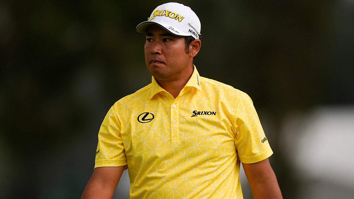 Hideki Matsuyama after a birdie