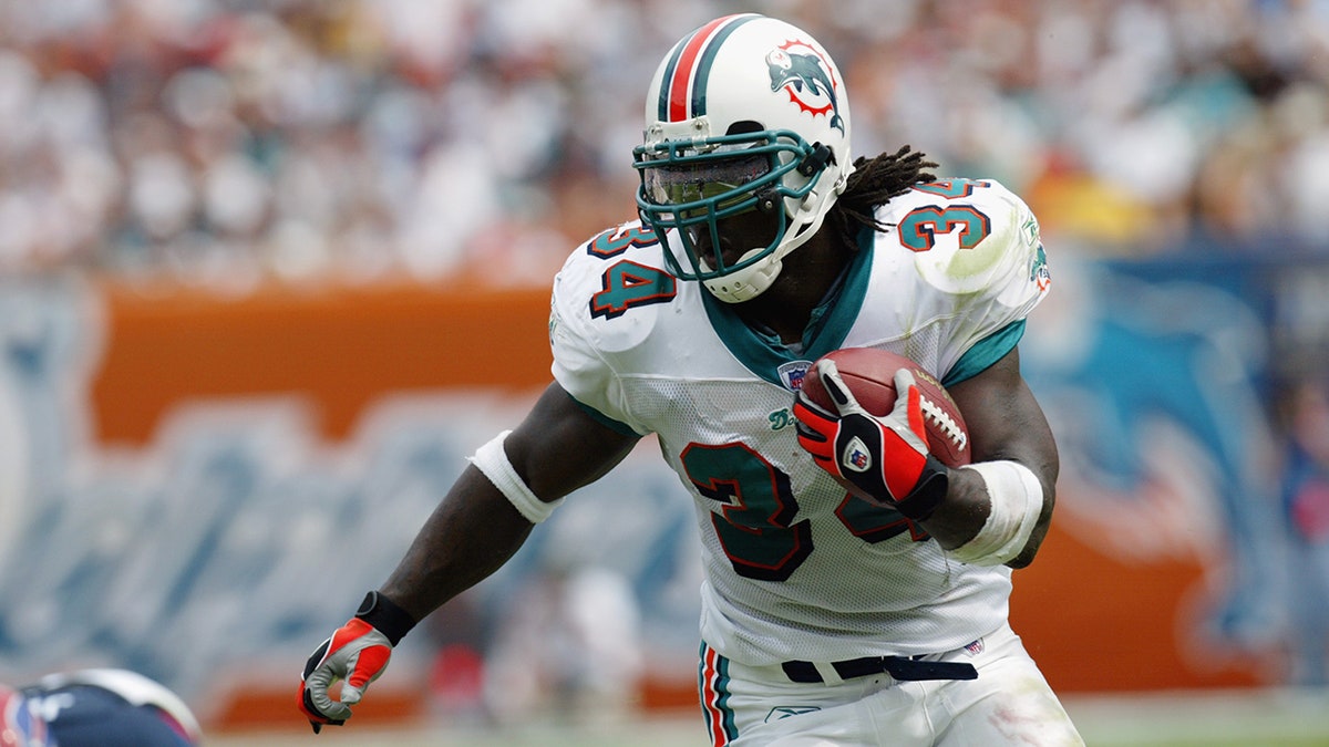 Ricky Williams with the Dolphins