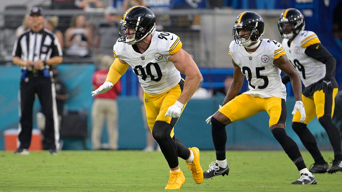 T.J. Watt plays defense