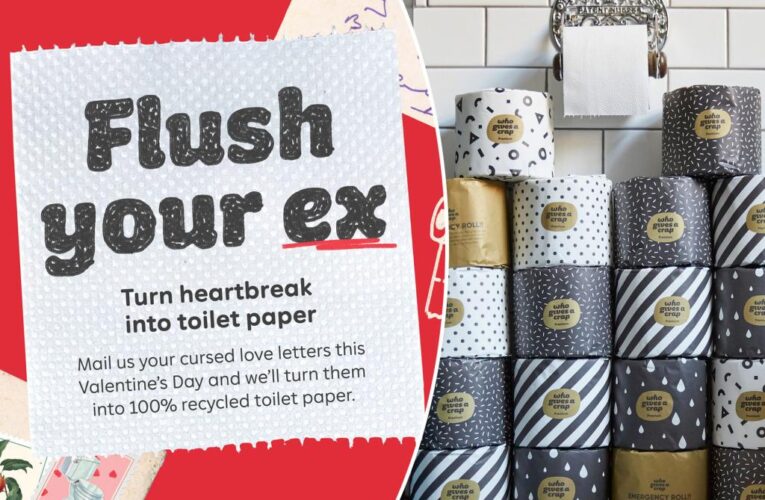 Toilet paper company recycles unwanted love letters