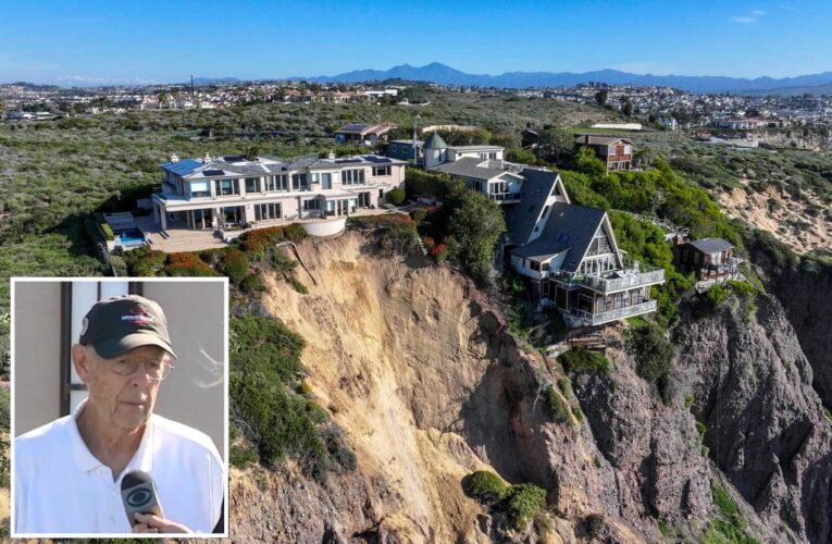 California doctor refuses to move from cliffside mansion despite warning it could slide into the ocean 