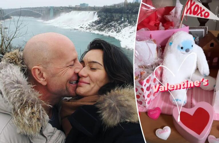 Bruce Willis and wife Emma Heming celebrate Valentine’s Day with rare photo