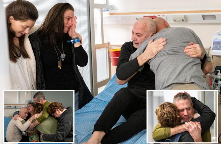 Rescued hostages Fernando Simon Marman, Louis Har tearfully reunite with family
