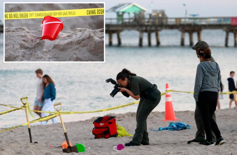 Girl dies on Florida beach after sand hole she was digging with little boy collapses