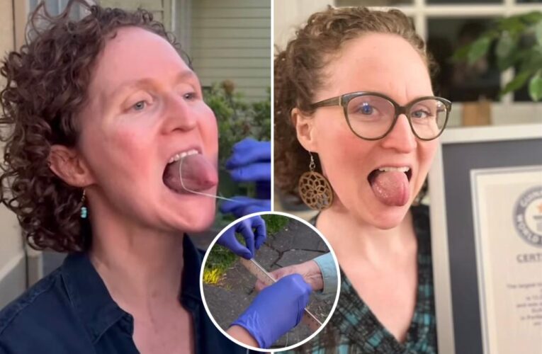 Jenny DuVander earns Guinness World Record for largest tongue circumference