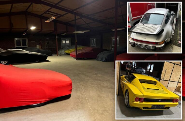 Collection of 22 ‘highly rare’ luxury cars, including Porsches and Ferraris, found in old warehouse