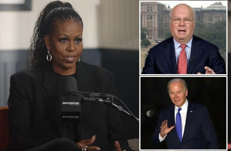 Karl Rove says Michelle Obama won’t try to replace Biden
