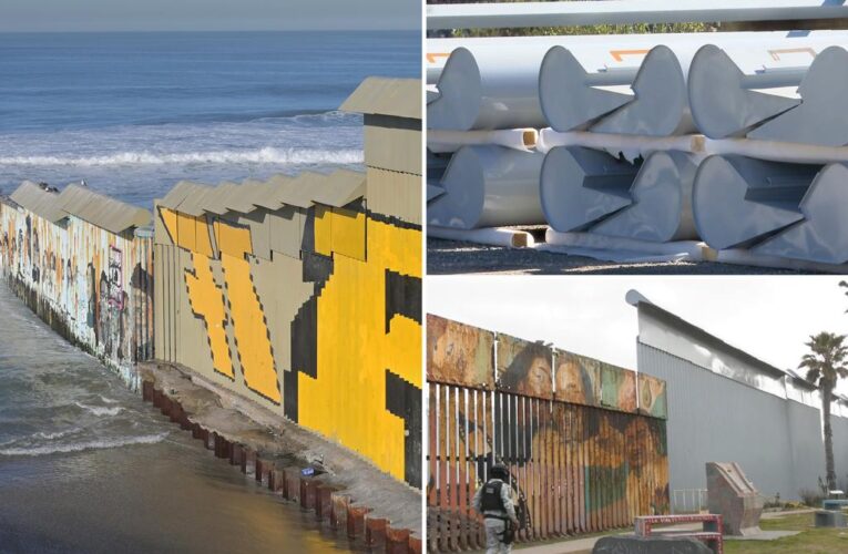 New border wall anti-climb spikes installed in San Diego