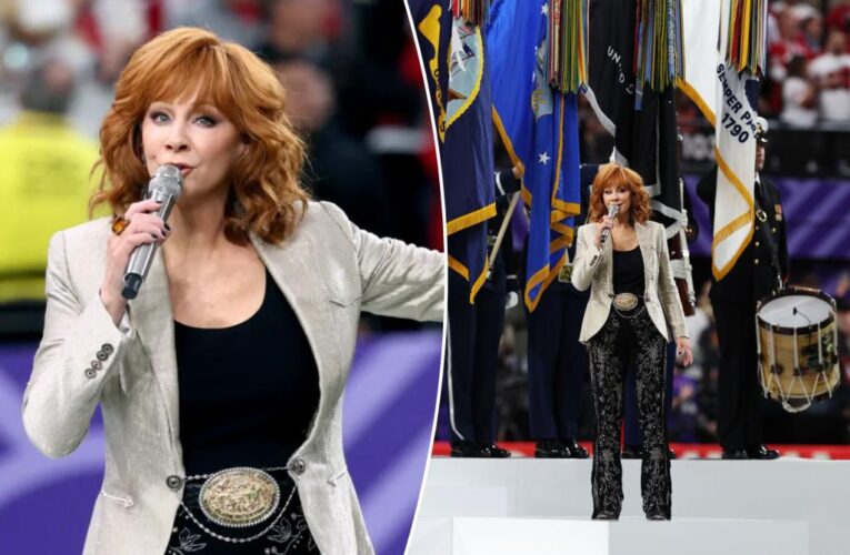 How long was Reba McEntire’s Super Bowl 2024 national anthem?