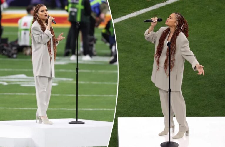 Andra Day wows crowd with Black national anthem at Super Bowl 2024