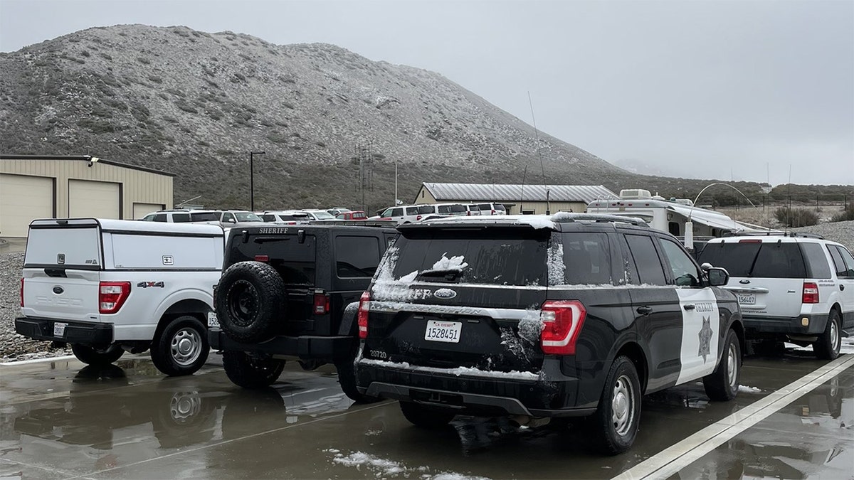 San Diego County Fire vehicles near Pine Valley