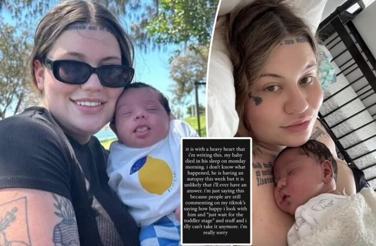 Social media influencer Veruca Salt reveals newborn baby Cash died ‘in his sleep’ on Monday