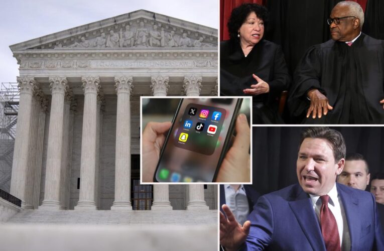 Supreme Court justices seem split on landmark challenge to Florida, Texas laws restricting social media regulation